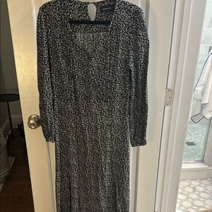 MINKPINK Black and White Long Sleeve Dress